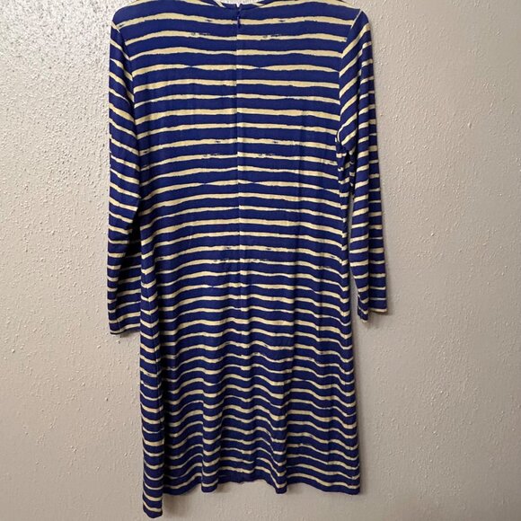 Sara Campbell Blue Striped Long Sleeve Midi Dress Size Medium - Picture 6 of 8